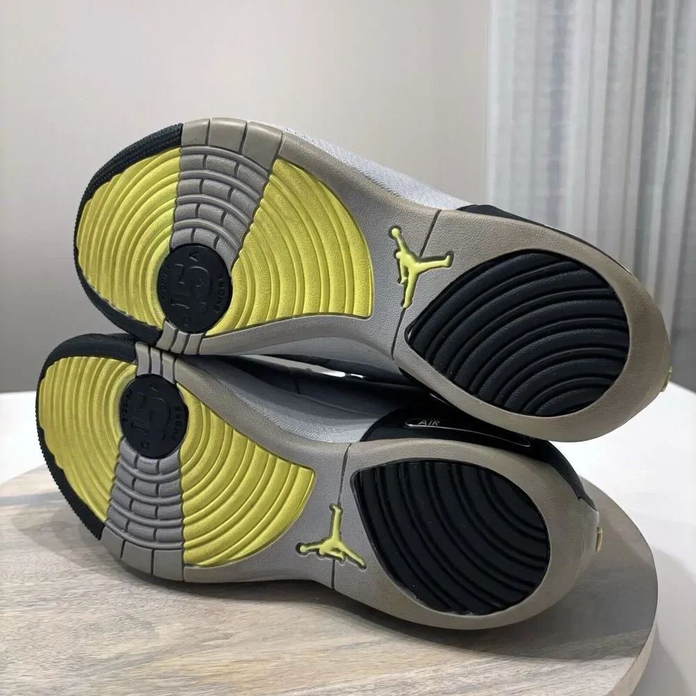 Jordan Men's Melo 1.5 Wolf Grey Volt Ice Leather Basketball Sneakers US Size 9.5 - Picture 4 of 13